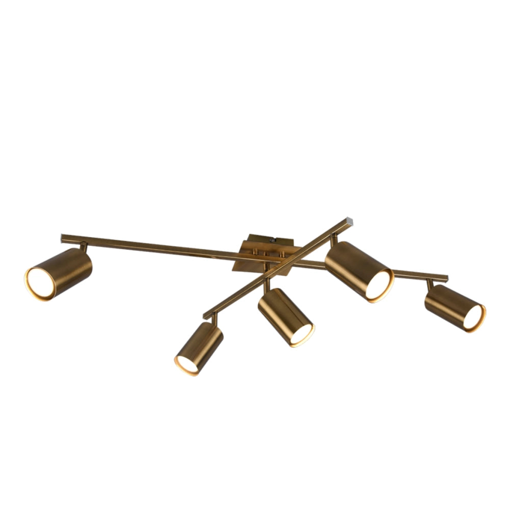 Lampadario moderno MARLEY oro 5 luci GU10 Trio 612400504