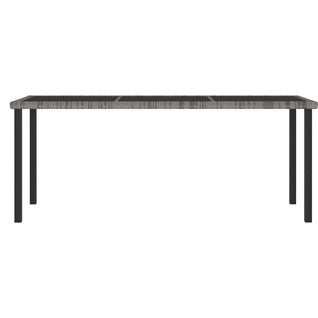 Tavolo da Pranzo da Giardino | Tavolino da esterno Grigio 180x70x73 cm in Polyrattan