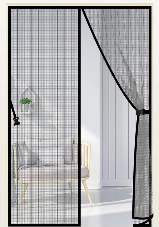 Gordino a Volo Magnetico - Barriera Anti-Zanzare - Telaio Completo - Adesivo Magnetico - 90 cm x 210 cm 354" x 826