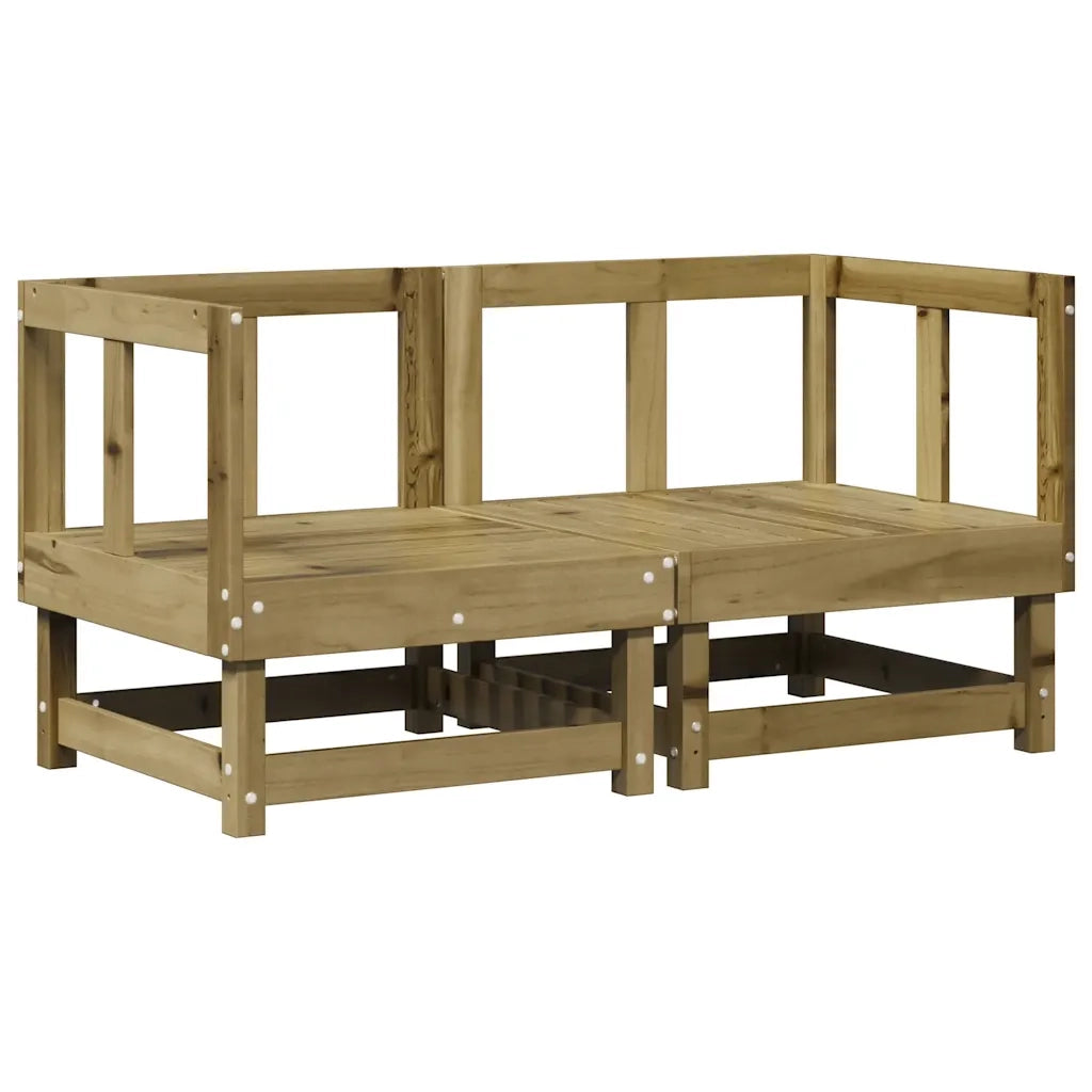 Divani Angolari con Cuscini 2 pz in Legno Impregnato di Pino 825456