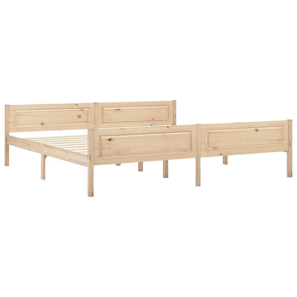 Giroletto senza Materasso-Struttura Letto 200x200 cm in Legno Massello Pino 588799
