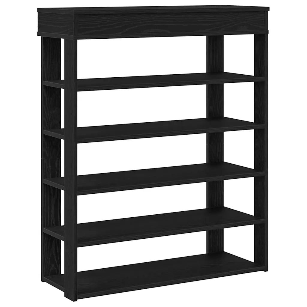 Scarpiera Nera 80x30x98 cm in Legno Multistrato 859933
