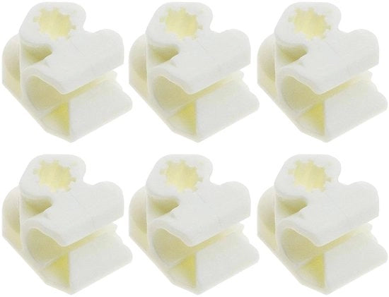 Kit di 6 Klemme di Retromarcia in Plastica - Componenti di Montaggio - Installazione Facile - Duratura - Bianco - Klemme per Cavi di Retromarcia 

Modello: Remslangklemmen 
Pacchetto: 6 pezzi