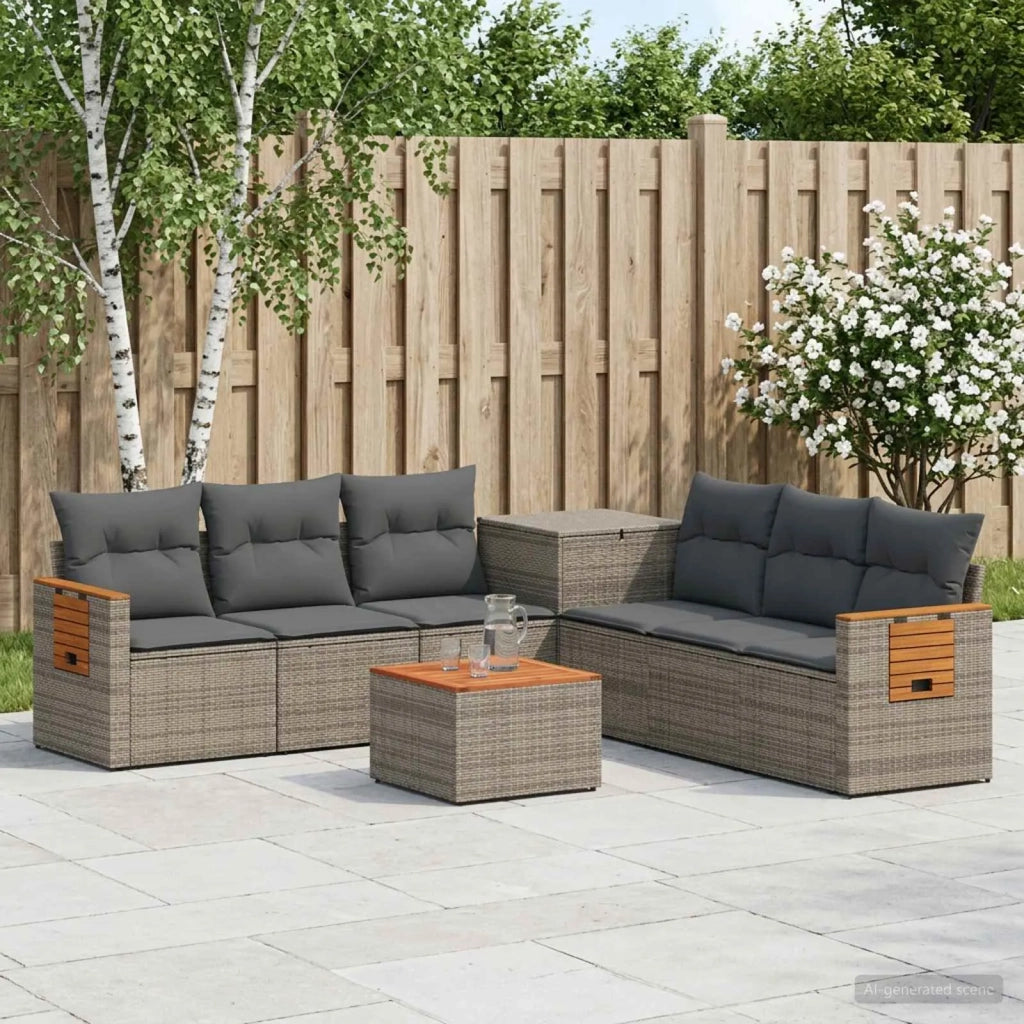 Set di divani 8 pz Grigio e Grigio Scuro 3448594