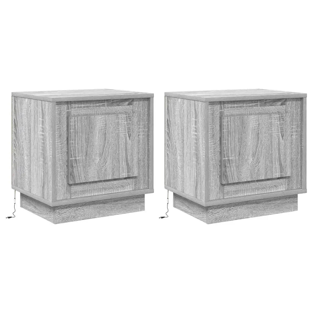 Armadio da Notte 2 pcs Grigio 44 x 34,5 x 45 cm 869573