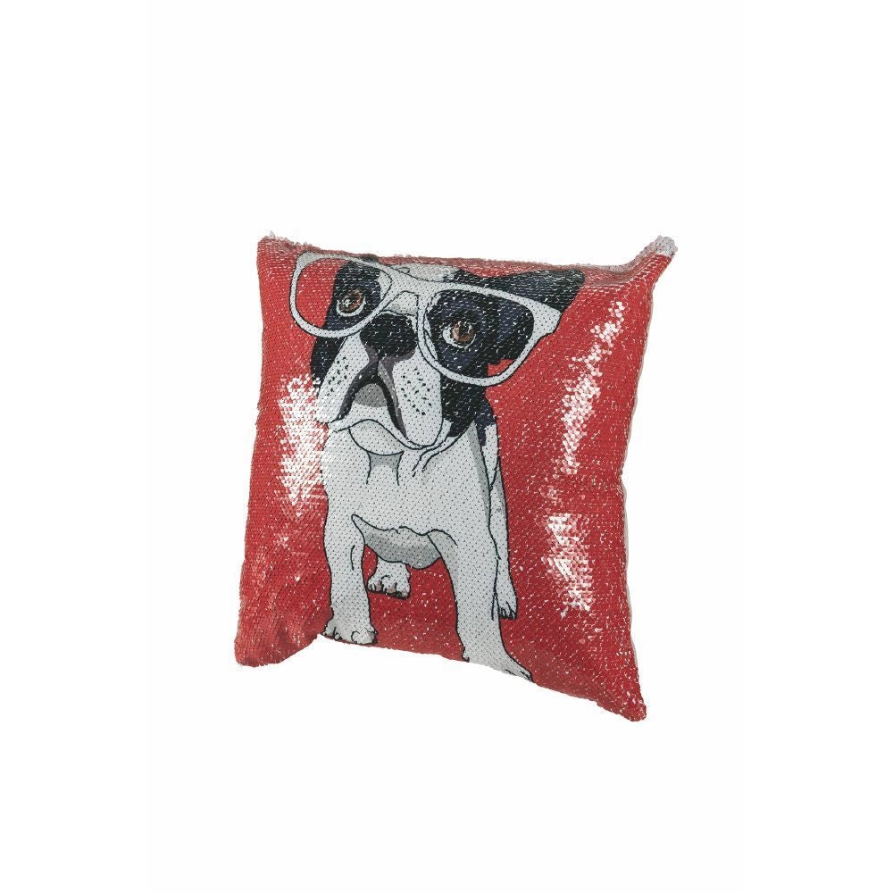 CUSCINO ARREDO PAILLETTES 40X40 CANI COLORI ASSORTITI