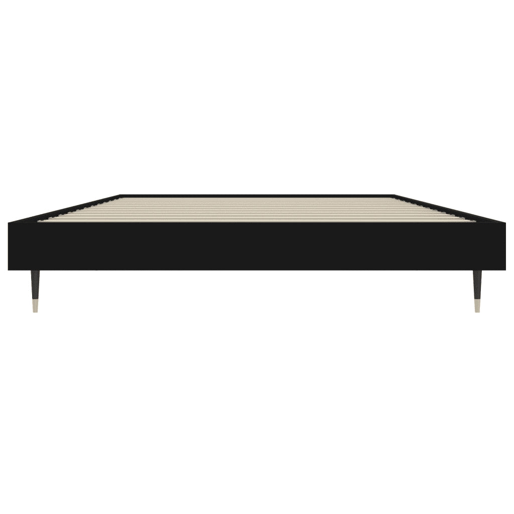 Giroletto-Struttura Letto Nero 90x200 cm in Legno Multistrato 502436
