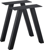 Supporto per tavolo Palmira - Acciaio - Set da 2 - 42x30cm - Nero - Sostenibile