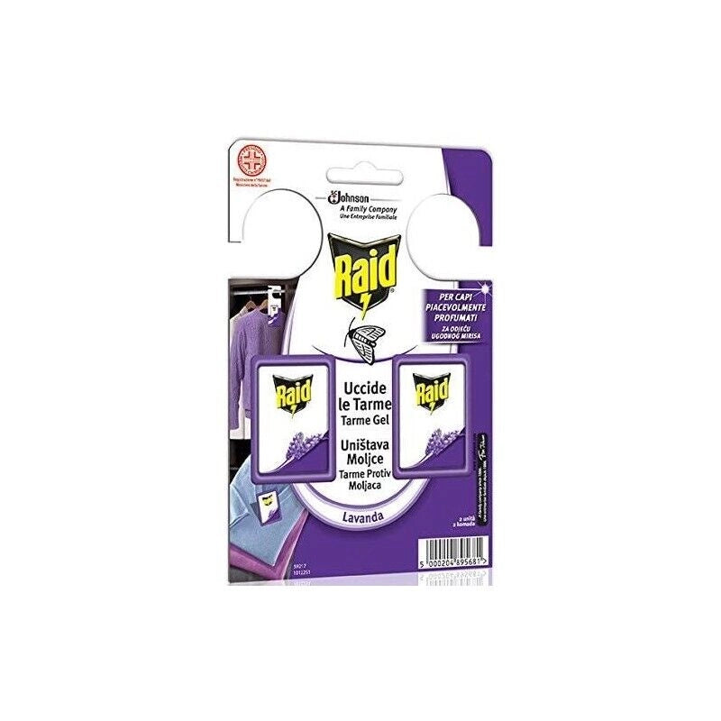 SET 6 RAID TARMICIDA GEL PROFUMATO LAVANDA IN CONFEZIONE DA 2 PEZZI CIASCUNA