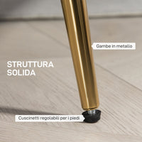 Divano 2 Posti 130x77x77 cm in Velluto Giallo