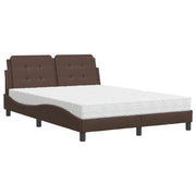 Letto matrimoniale | Letto per adulti | Giroletto senza Materasso Zadar Marrone 120x200cm in Similpelle