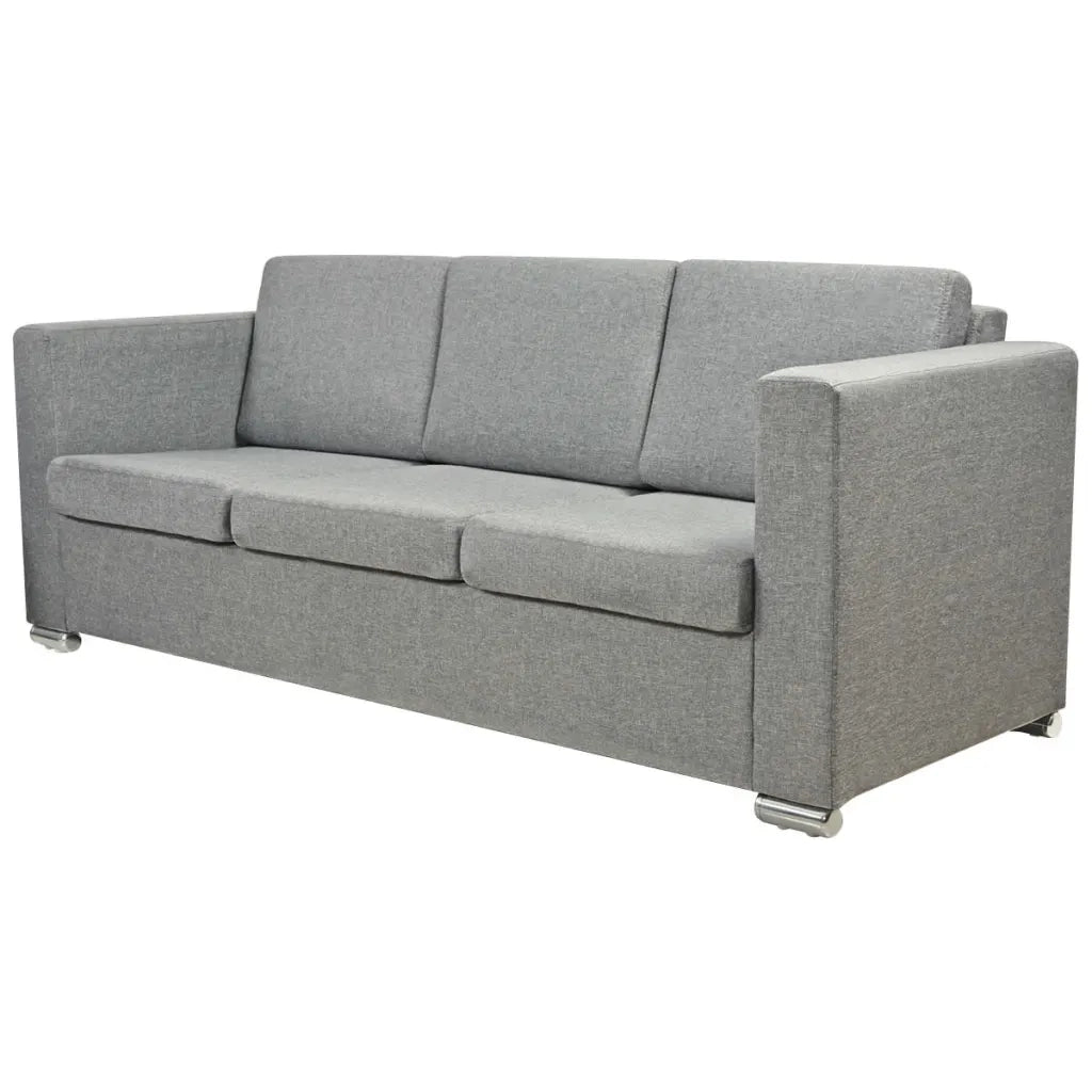 Divano a 3 Posti in Tessuto Grigio Chiaro 243581
