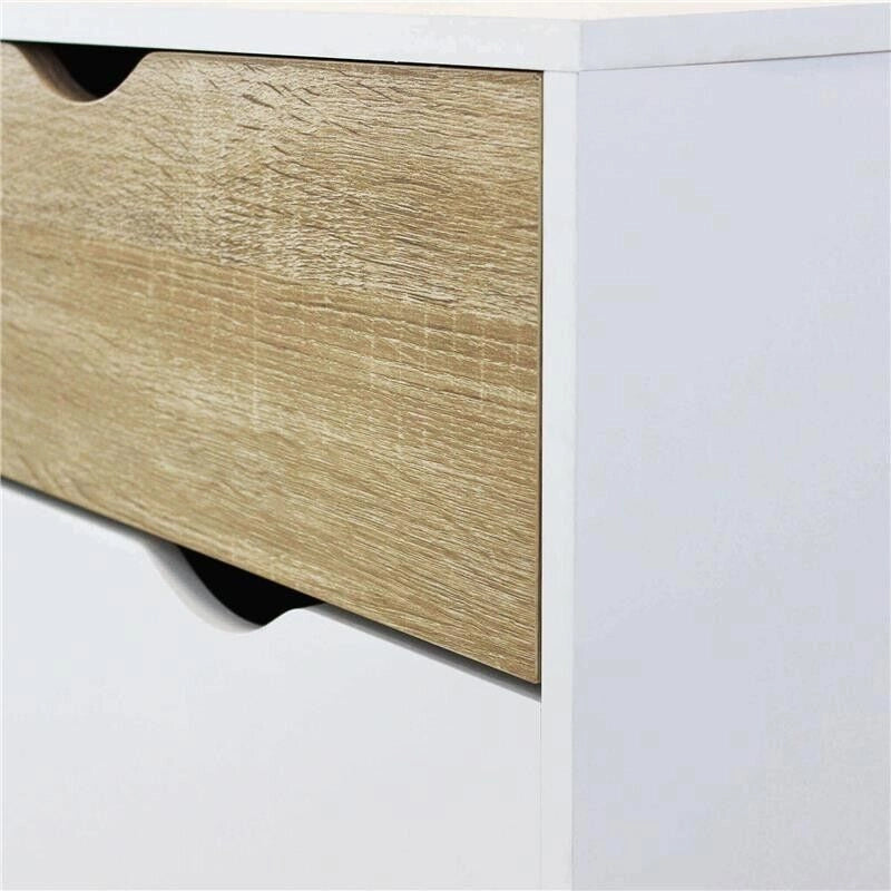 MOBILE TERENCE IN LEGNO NATURALE CON 4 CASSETTI 99 X 39 X H82 CM BIANCO