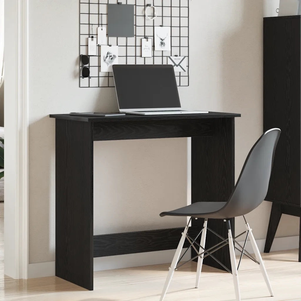 vidaXL Scrivania Nera 80x40x75 cm in Legno Multistrato