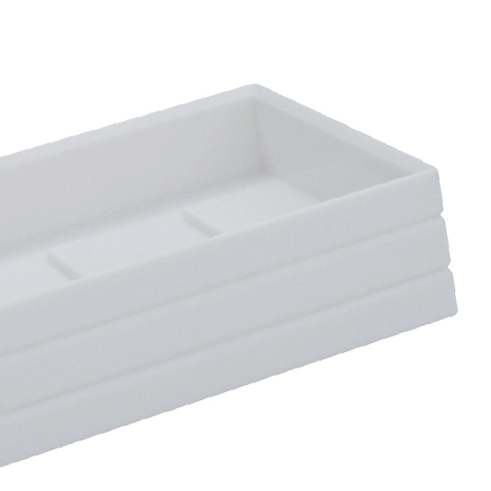 Porta sapone bianco rettangolare - serie style