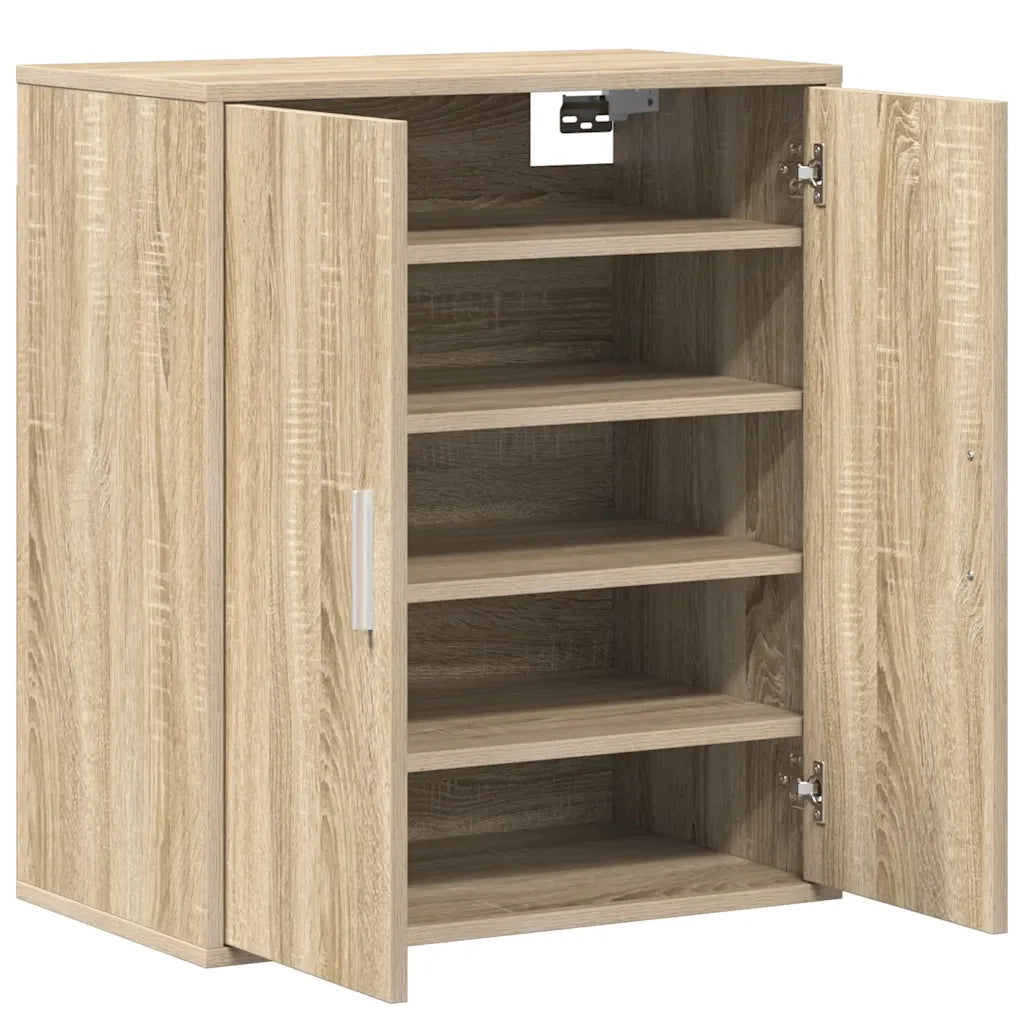 Scarpiera-Scaffale per scarpe Rovere Sonoma 60x35x70 cm in Truciolato 442463
