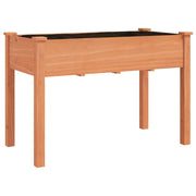 Fioriera | Cassetta per fiori | Vaso con Fodera Marrone 118x59x76cm Legno Massello di Abete