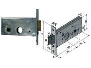 SERRATURA DA INFILARE PER FASCE CATENACCIO E SCROCCO MM.62 H 123  mm.60 (12360010)    WELKA