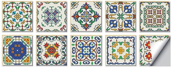 Set da parati autoadesivo per parete 10 pezzi 15 x 15 cm decorazione per casa, pvc autoadesivo impermeabile per bagno, decorazione per cucina resistente all'olio, adatto per soggiorno, cucina, bagno, decorazione.