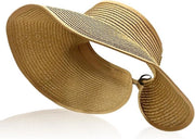 Ombrellino da sole per donne, ampio bordo, cappello estivo per spiaggia con protezione UV