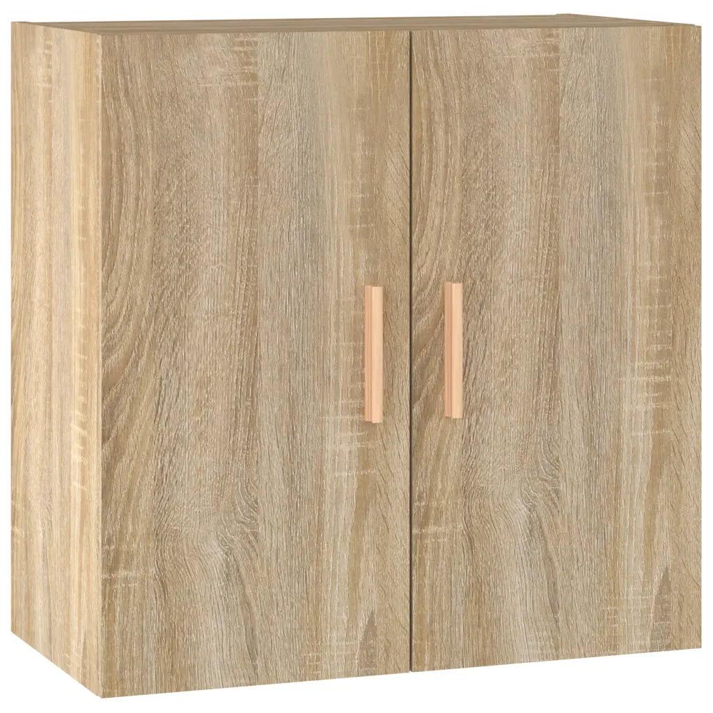 Mobiletto a muro scandinavo con ampio spazio contenitivo 60 x 30 x 60 cm realizzato in legno composito di rovere Sonoma 02_0048050