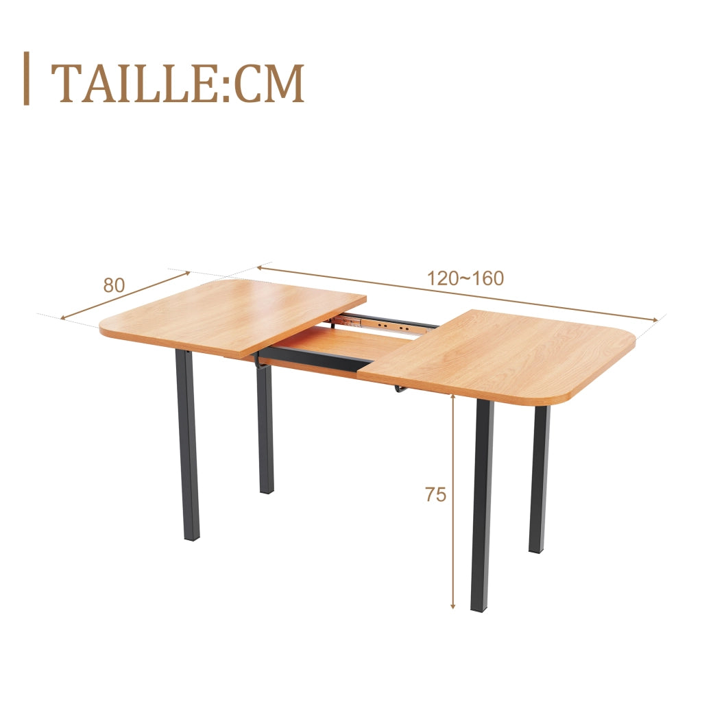 Tavolo allungabile con piano estensibile stile classico per sala da pranzo in MDF finitura quercia bianca americana