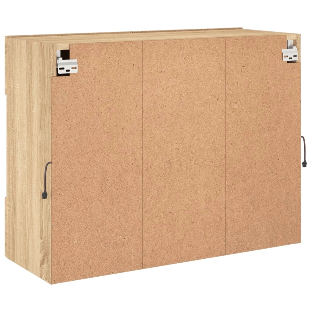 Mobile TV multimediale mensola TV credenza mobile TV sala da pranzo soggiorno parete attrezzata per camera da letto con luci LED rovere Sonoma 78,5 x 30 x 60,5 cm marrone 02_0028023