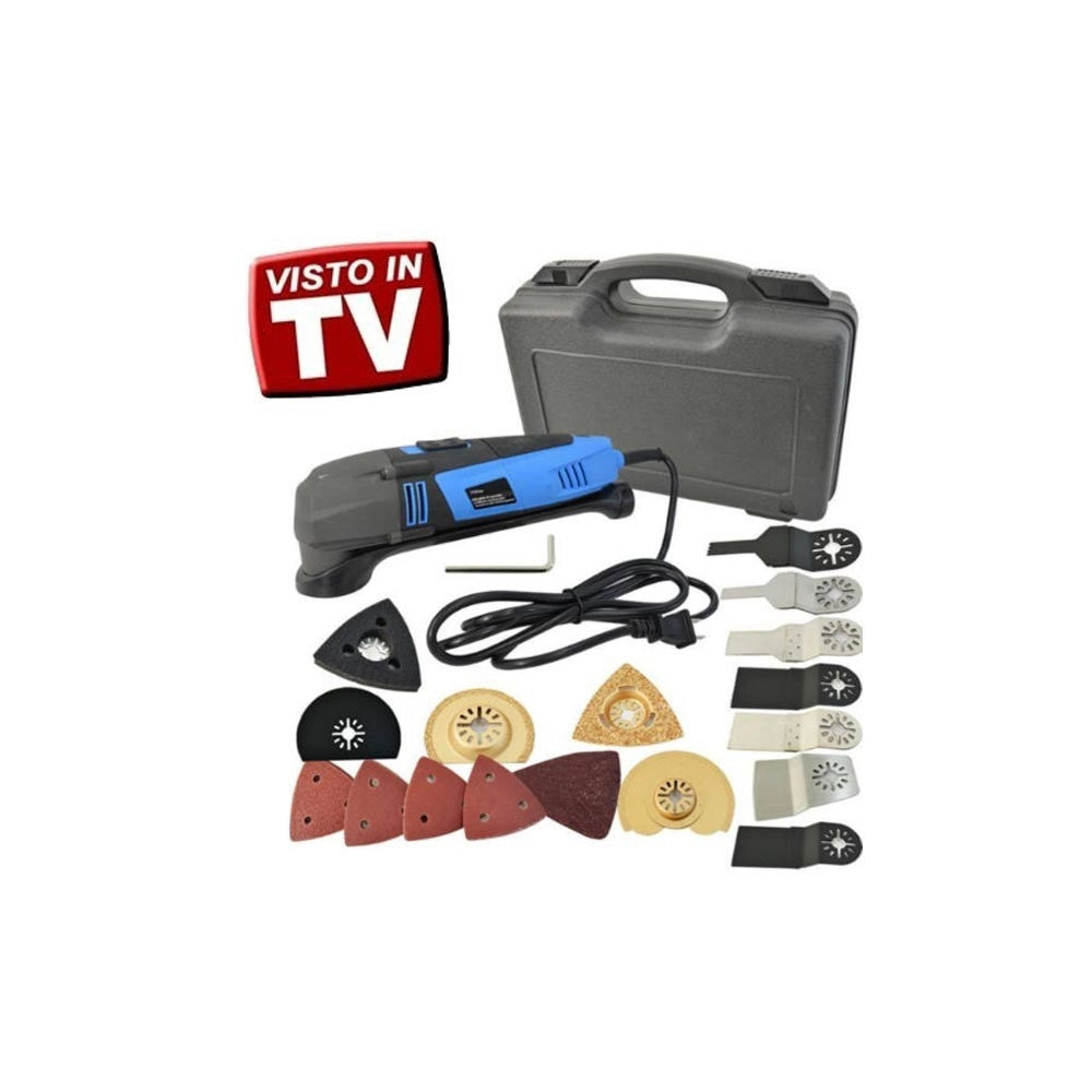 Trade Shop - Attrezzo Elettrico Multi Tool Set Utensile Raschietto Rotatorio Con 19 Accessori -