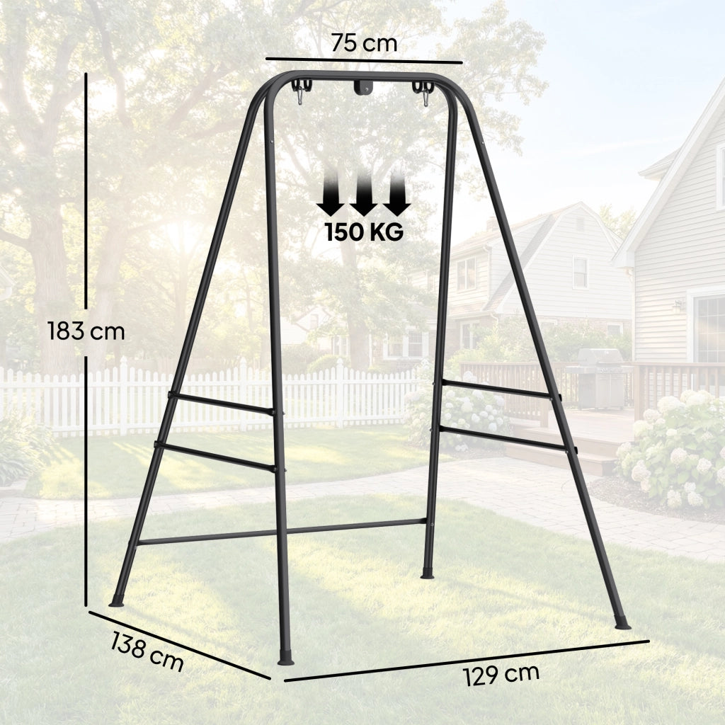 Supporto per Amaca Sospesa 183 cm ¨C zephmum ¨C Acciaio Antracite