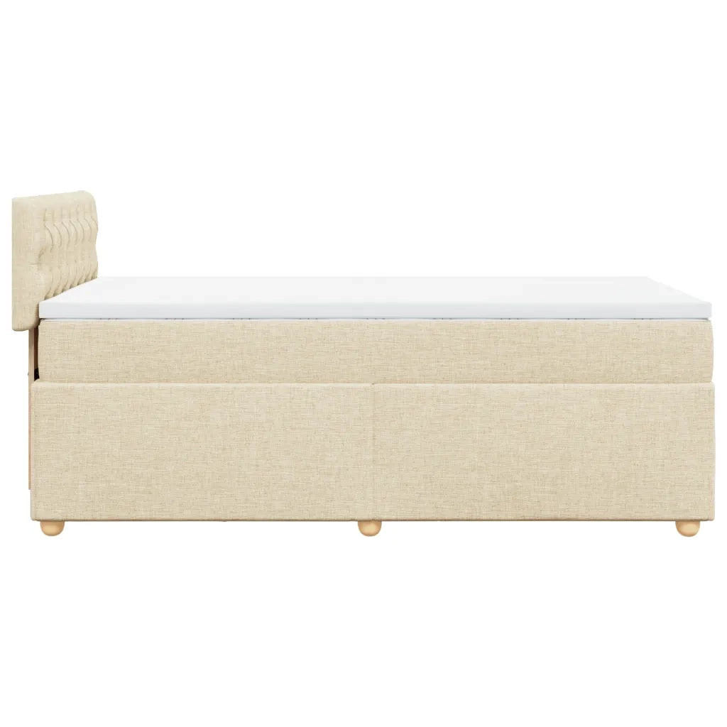 Giroletto a Molle con Materasso Crema 90x190 cm in Tessuto 3288847