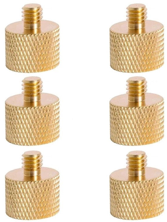 Converter Schroeffatore Universale 3/8 in 1/4 - Manico Femmina Vite per Stativo - Vite a Messing per Accessori Fotografici - Stativo con Testa a Sfera e Monopode per Illuminazione - Set di 6 Viti Utile