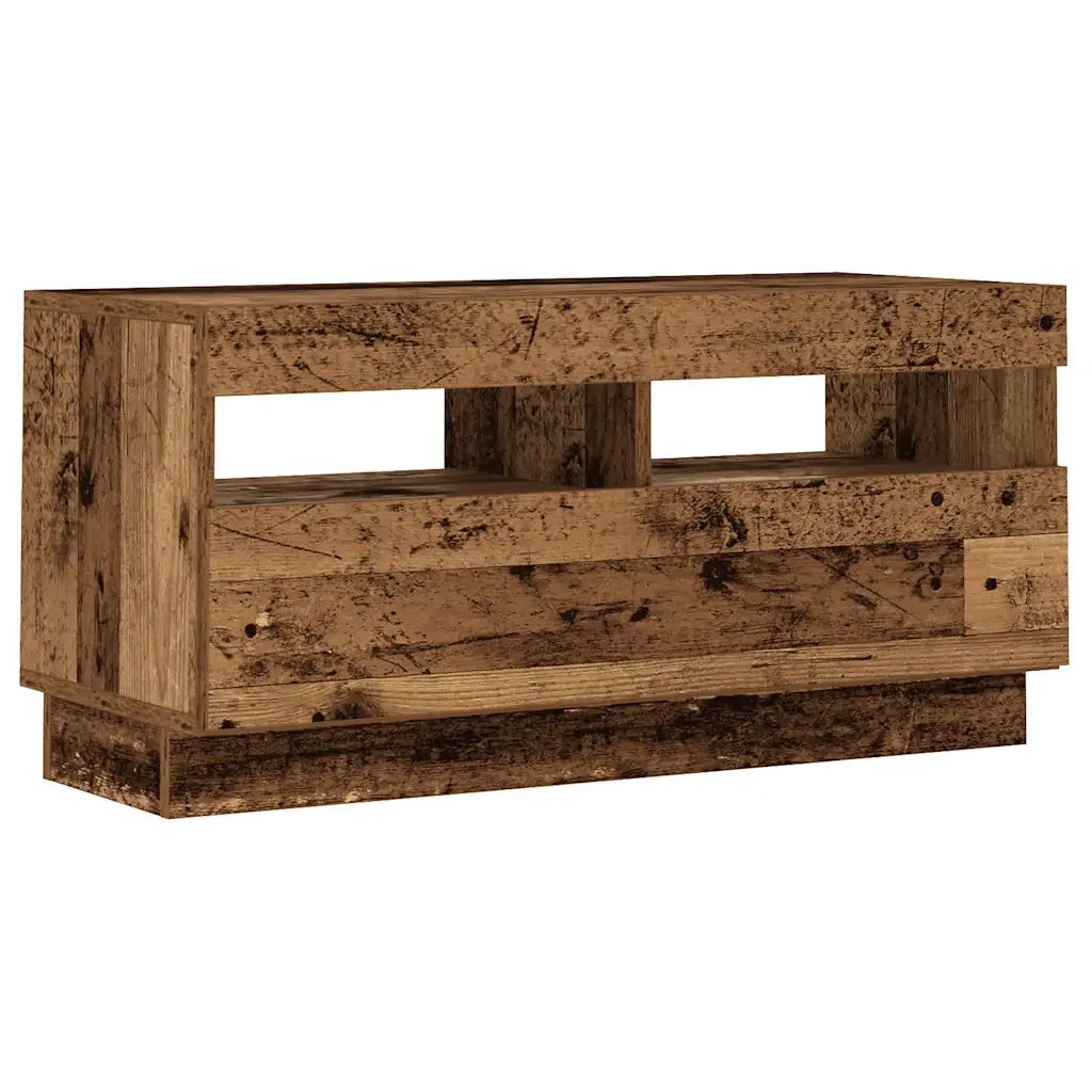 Mobile Porta TV con LED-Mobile per TV-Credenza TV Legno Antico 180x35x40 cm Truciolato