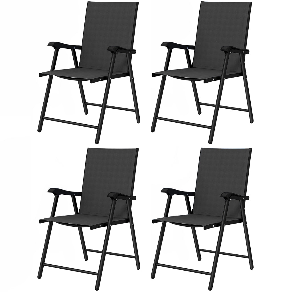 Sedia da giardino pieghevole ¨C Minimal ¨C nero 58x62x97cm