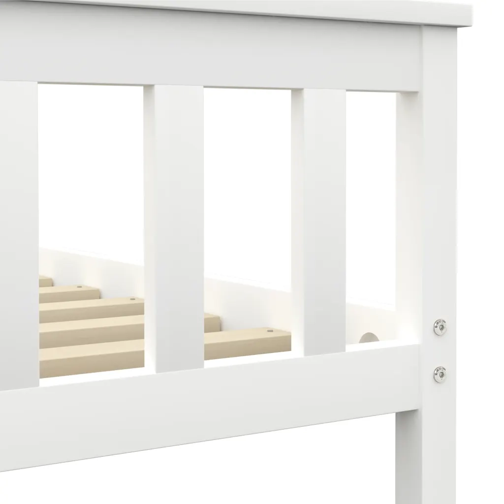 Giroletto senza Materasso Bianco 180x200 cm in Legno di Pino 283219