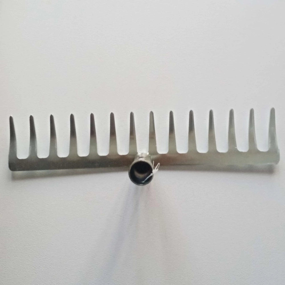 Banman rastrello di acciaio zincato a 14 denti larghezza 36cm senza manico