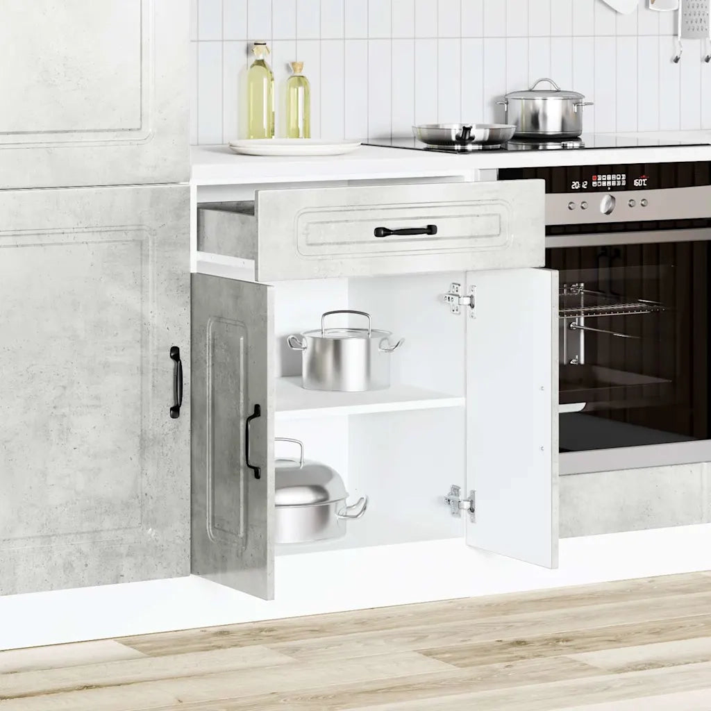 Base da Cucina Kalmar Grigio Cemento in Legno Multistrato 853491