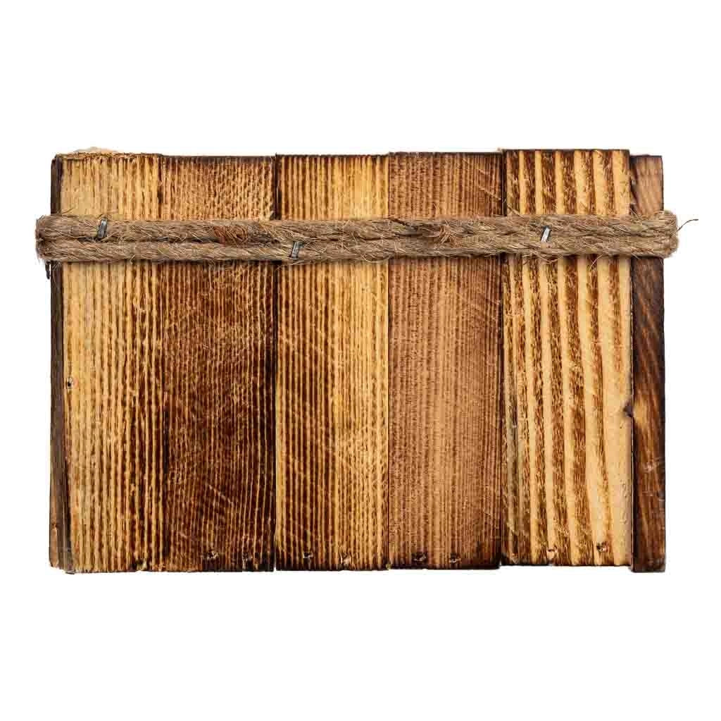 Cesto rettangolare in legno 21x15x10h cm