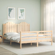 Giroletto con Testiera-Struttura Letto con testiera 160x200 cm in Legno Massello 631990