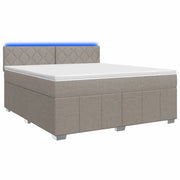 Letto box spring con materasso Tortora 160 x 200 cm Tessuto 3452723