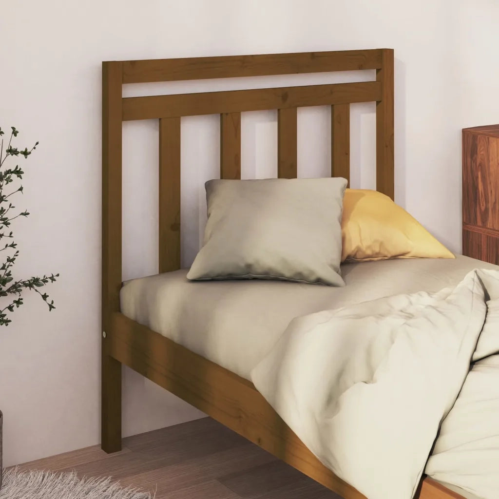 Testiera | Testata per Letto ambra 106x4x100 cm in Legno Massello di Pino