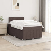 Letto box spring con materasso Marrone Scuro 120 x 200 cm 3452652