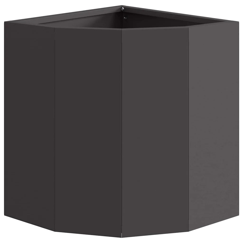 Vaso d'angolo Nero 30 x 30 x 35 cm Acciaio 883654