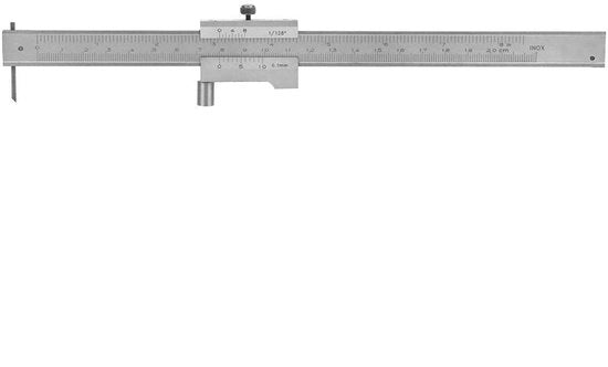Misuratore di Marcature Robusto - Misuratore di Marcature Parallele - Misura di Sfregamento - Acciaio Inox - Strumento di Misura 0-200MM - Affidabile e Duraturo