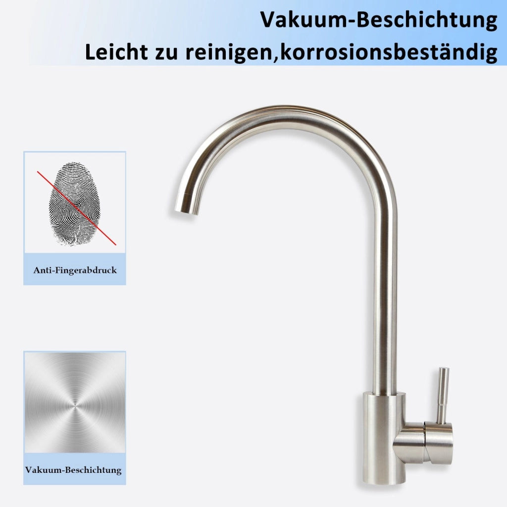 ZMH Miscelatore in acciaio inox con miscelatore girevole a 360°3 stili disponibili
