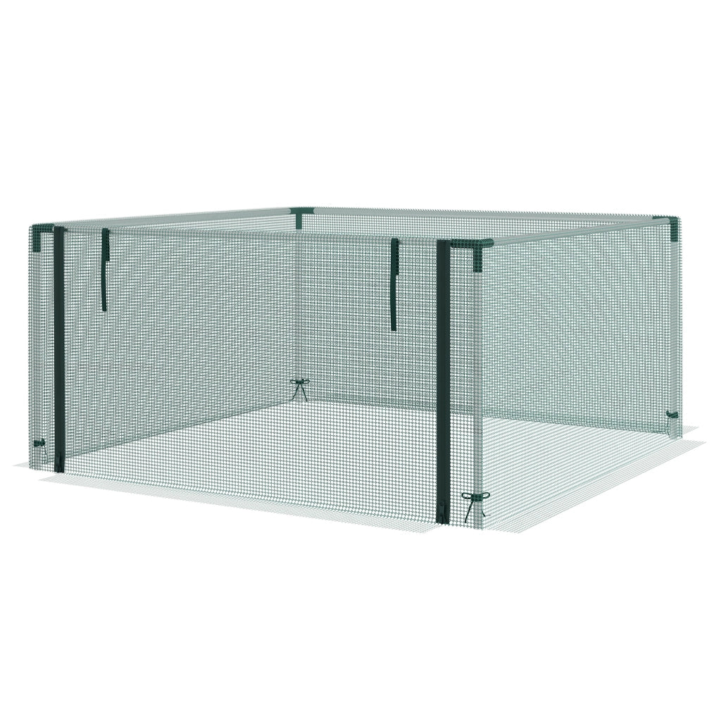 Tenda da giardino con rete ¨C zephmum ¨C verde/argento 125x125x62.5
