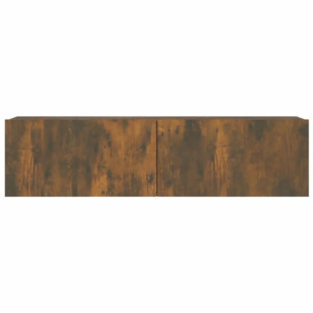 Mobile TV a Parete Rovere Fumo 120x30x30cm Legno Ingegnerizzato 815099