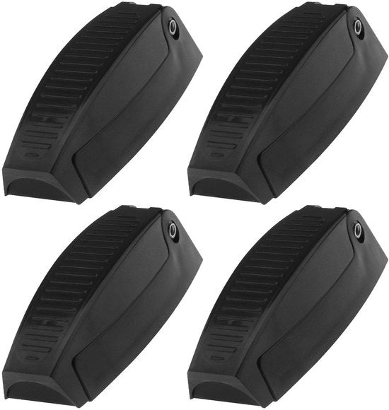 Supporto porta 4 pezzi - Fermaglio porta - Porta vanghouder - Blocco - ABS - Nero - 62,5 x 21 mm - Porta vanghiglio