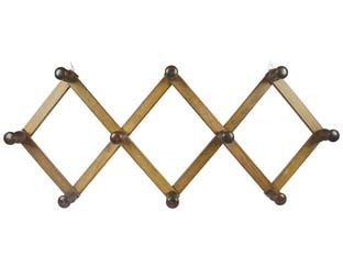 APPENDIABITI ESTENSIBILE IN LEGNO 10 POSTI NOCE  cm.32x79