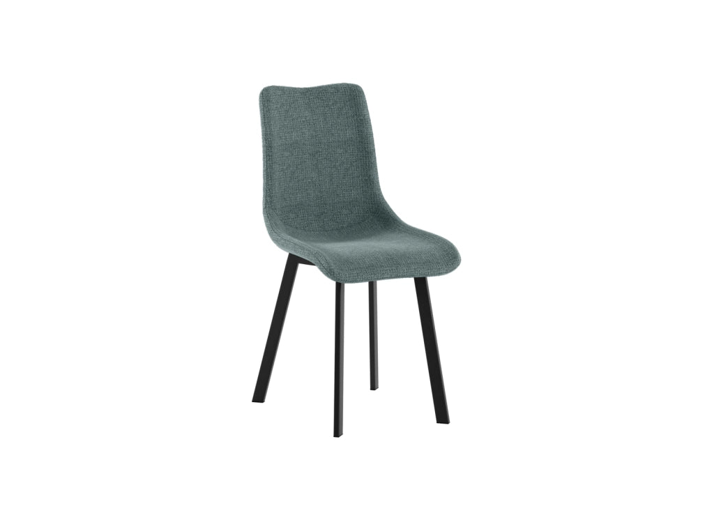 Set 4 Sedie Iris 45x56x86 cm in Tessuto Easy-Clean Acquamarina