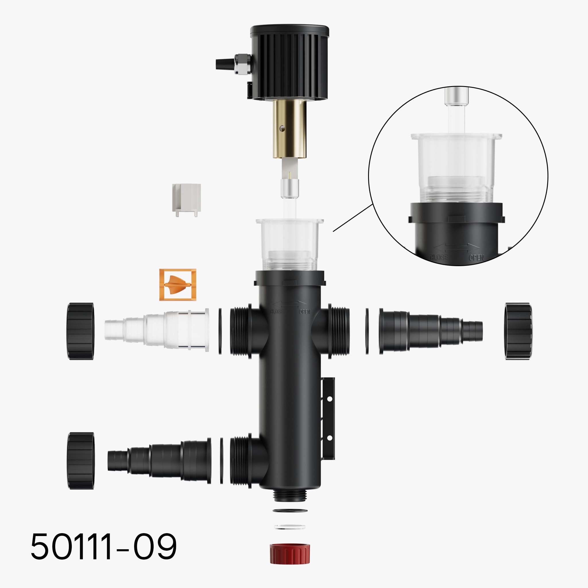 Boccola di vetro di ricambio per chiarificatore per laghetto CUV-209  UVC 9 W